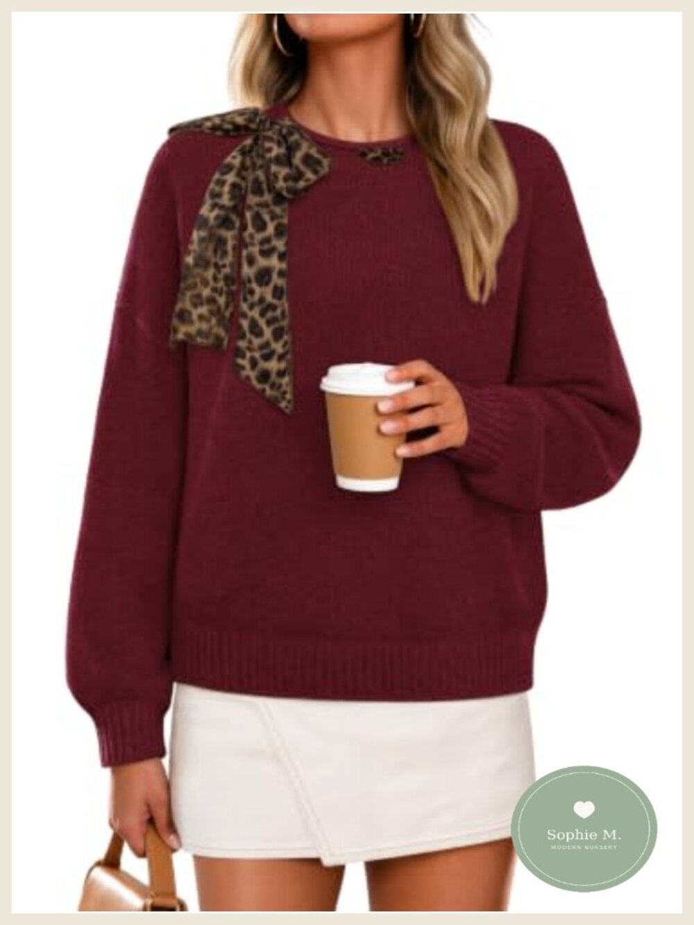 Oversized Bow Tie Knit Pullover Sweater Women Fall Lightweight
